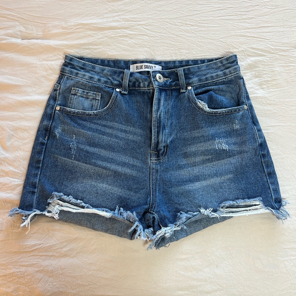 Blue Savvy Women's Denim Shorts Size 5/27